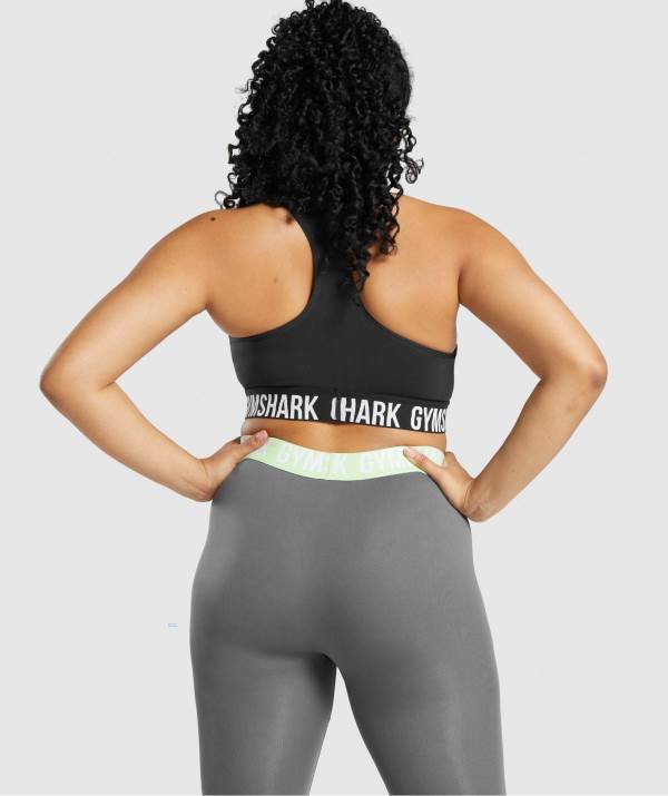 Damske Športové Podprsenky Gymshark Fit Seamless Čierne | PL0682135